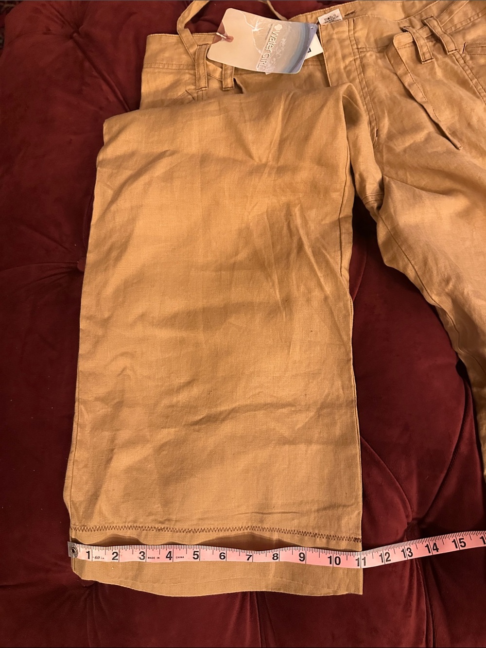 Patagonia/Water Girl Hemp Women’s 10 Capri Lightweight And Loose Fitting - Picture 12 of 12